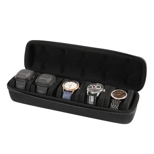 Ur Organizer, Kompakt Design, Beskyttende Etui,Sort 5 Slots