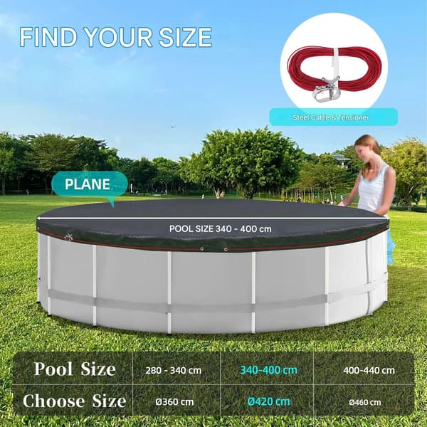 Poolöverdrag, Hållbart Material, Väderbeständig Design,4.2m