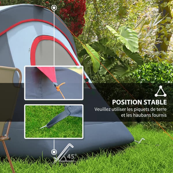 Campingtält, Vattentät Design, Rymligt Inre,blå