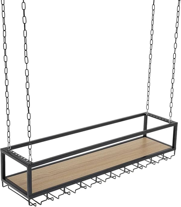 Vinglasställ, Takmontering, Vintage Design,svart