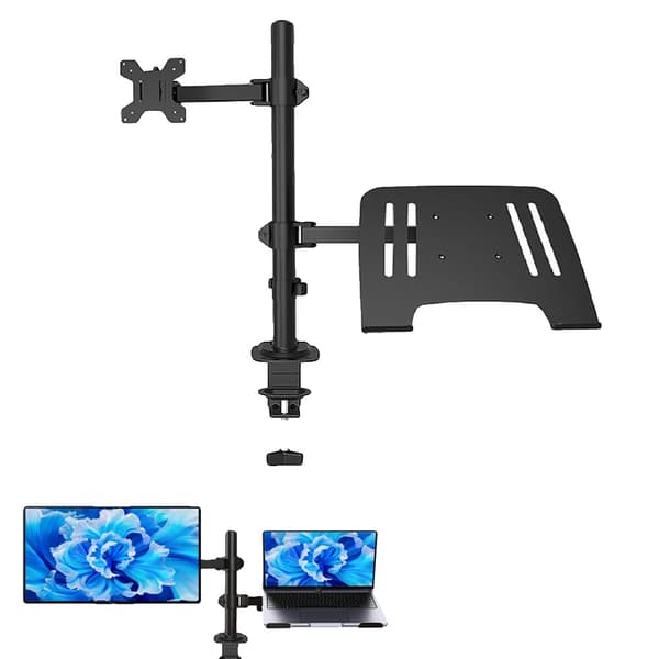 Monitorstand, 90° Rotation, Kabelhåndtering,sort