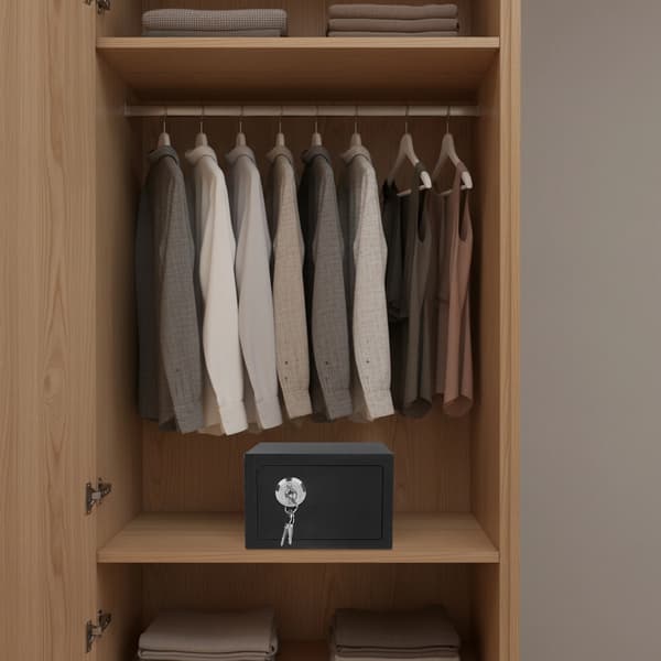 Säkerhetssäkerhetsbox, Hållbar Stålstruktur, Stöldskyddsdesign,svart