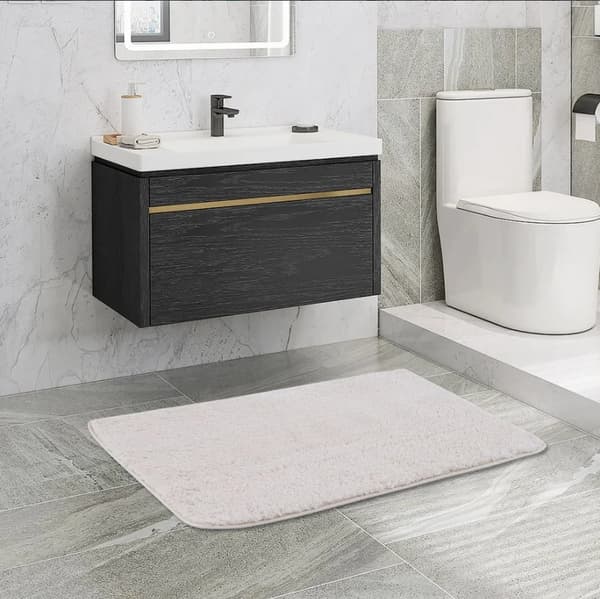 Badrumsmatta, Superabsorberande, Halkfri Design, Beige