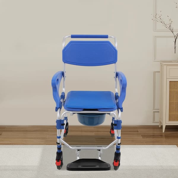 Toalettsits, Mobil Design, Lätt Rörlighet,Blå och Vit