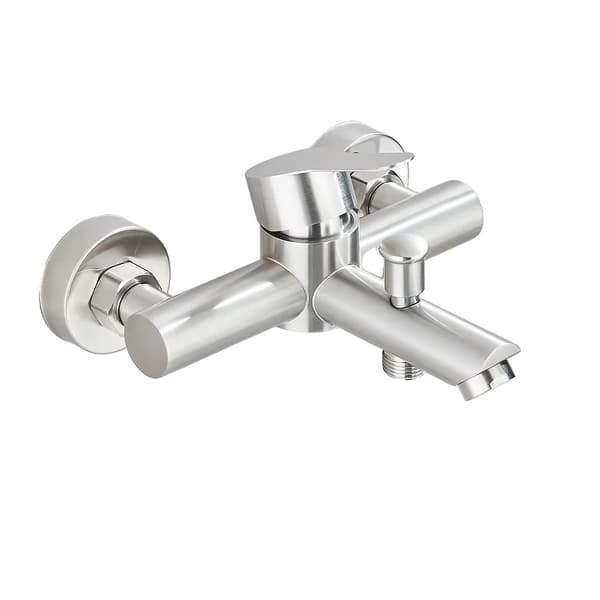 Duschkranset, Väggmonterad, Klassisk Design,Borstad nickel 001