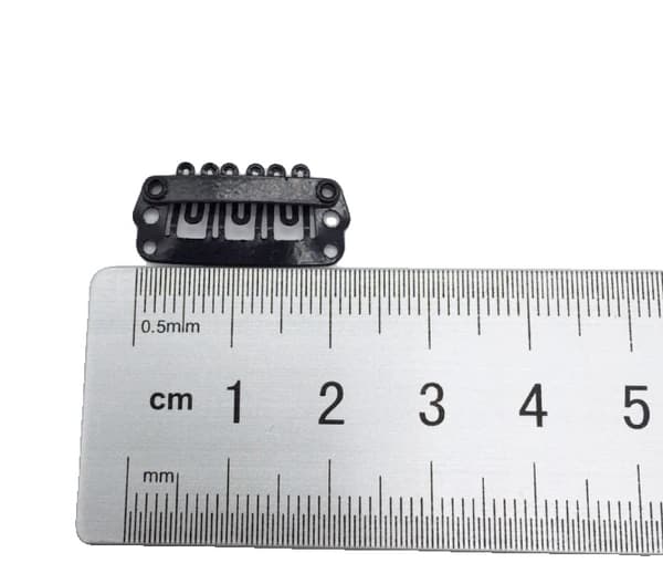 Hårklämmor, Hållbart Rostfritt Stål, Mångsidiga för Förlängningar,2.3cm U-form svart