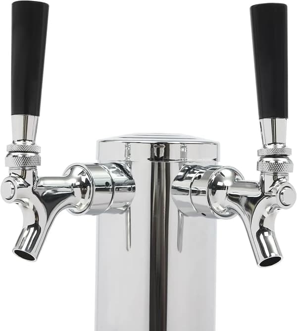 Øltårn, 304 rustfrit stål, 4,41 tommer diameter, 4,92 fod PVC-rør, dækmontering, sølv