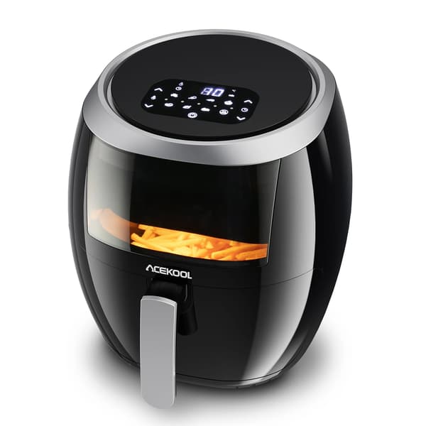 Luftfritös, Digital LED Touch Screen, 8 Matlagningsinställningar,EU, svart