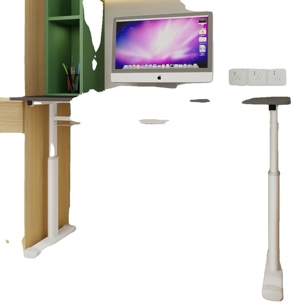 Justerbart Studiebord, Højdejusterbart, Multifunktionelt Design,Grå + 60*120cm