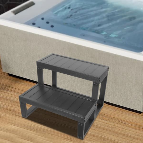 Spa Trin, Skridsikker Overflade, Ergonomisk Design,sort