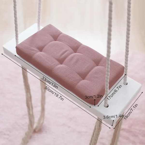 Hängstol, Förstärkt Kudde, Hållbar Konstruktion,Rosa