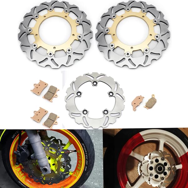 Bremseplader, Slotsdesign, Holdbart Rustfrit Stål,R6 03 04 Sort