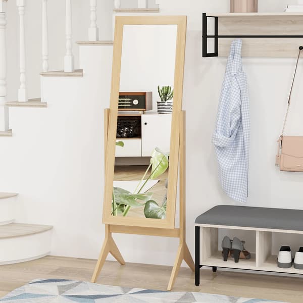 Helkroppsspegel, Fristående Design, Ek Ram, Ek