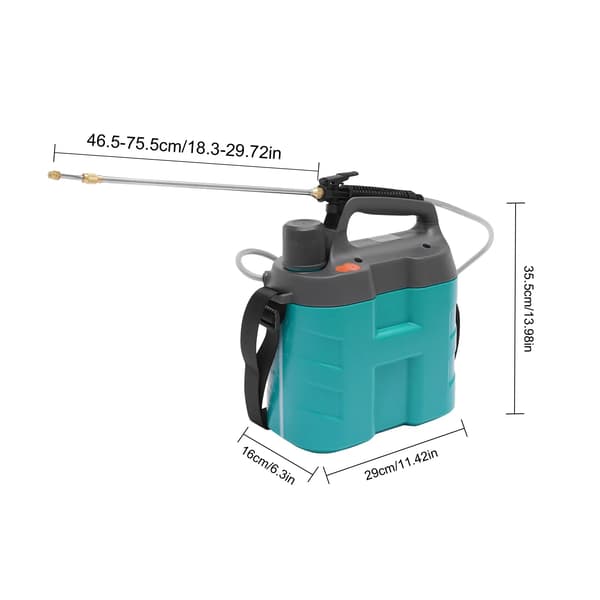 Elektrisk tryckspruta, USB-laddning, 2,11 gallons kapacitet,Marinblå