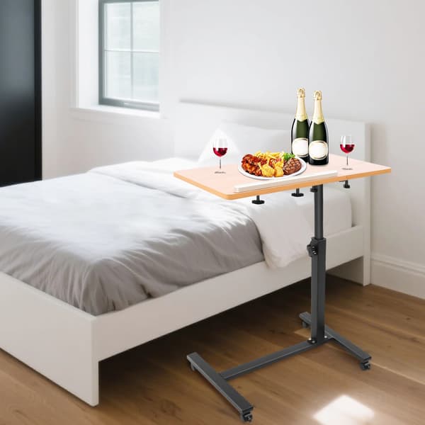 Computerarbejdsstation, Justerbar Højde, Låselige Hjul,sort
