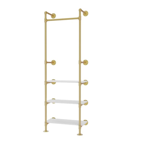 Klädställ, Platsbesparande Design, Robust Konstruktion,Guld