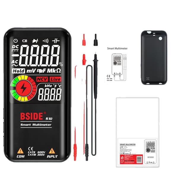 Digitalt multimeter, kompakt design, alsidige testfunktioner,S10-1.5V AAA-batteri