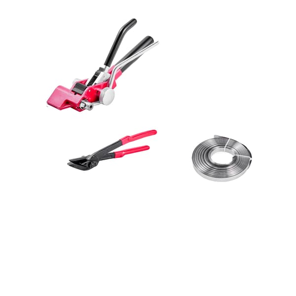 Stropkit, Manuel Tensioner, Holdbare Rustfrit Stål Stropper,400ft Rem
