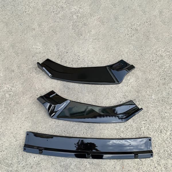 Front Bumper Lip Spoiler, Aerodynamisk Design, Nem Installation,En sort dragt