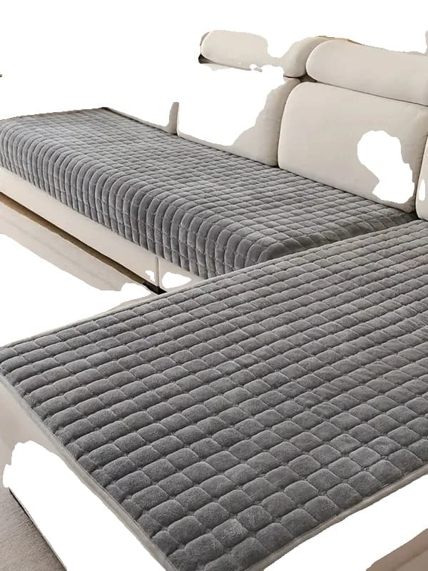 Sofaovertræk, Antiskrid Design, Nem Pleje,Mørk Grå, 2pc-c