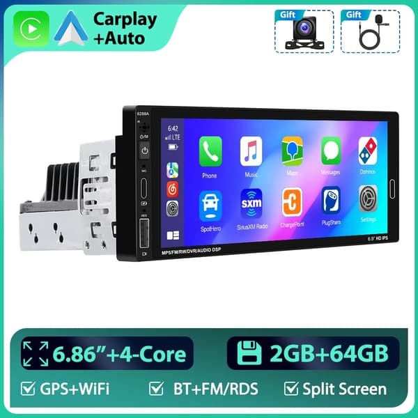 Carplay, Touchscreen Display, Universel Kompatibel, Navigationssystem,med AHD