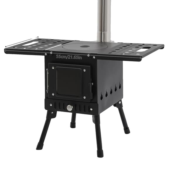 Utomhus Campingkök, Bärbar Design, Effektiv Förbränning,svart