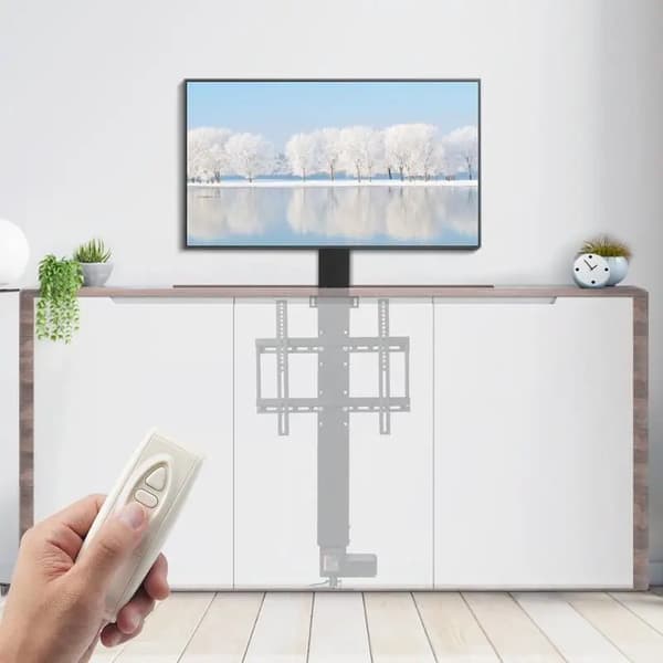 TV-stativ, höjdjusterbart, robust konstruktion, svart