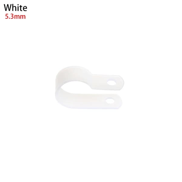 Kabelklemme, Nylonmateriale, 100 Stykker,5.3mm hvid