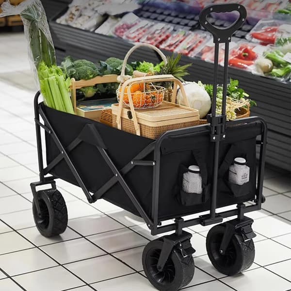 Campingvogn, Heavy-Duty, All-Terrain Hjul,sort