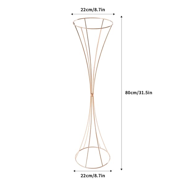 Trumpet Vase, 10 stk, Pladsbesparende Design,Guld