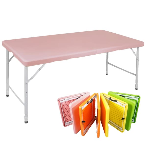 Fällbord, Justerbar Höjd, Stabil Design,Rosa