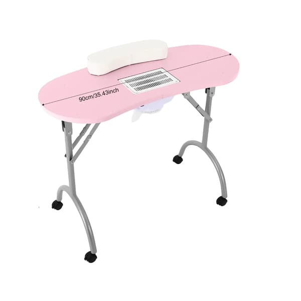 Manikyrbord, inbyggd vakuum, robust konstruktion,Rosa