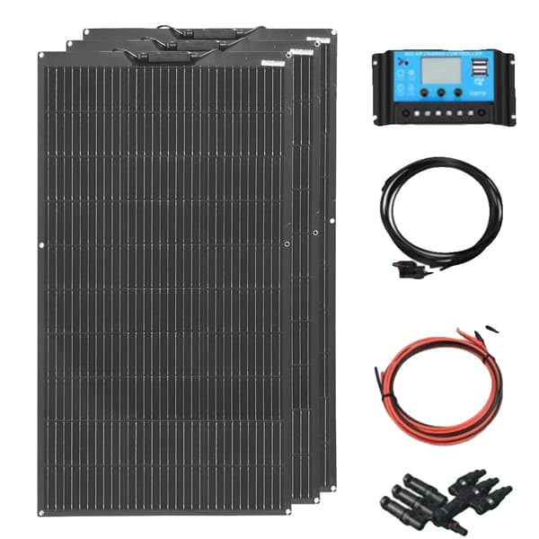 Fleksibelt Solpanel, 200W Effekt, Høj Effektivitet,12V300W solarkit