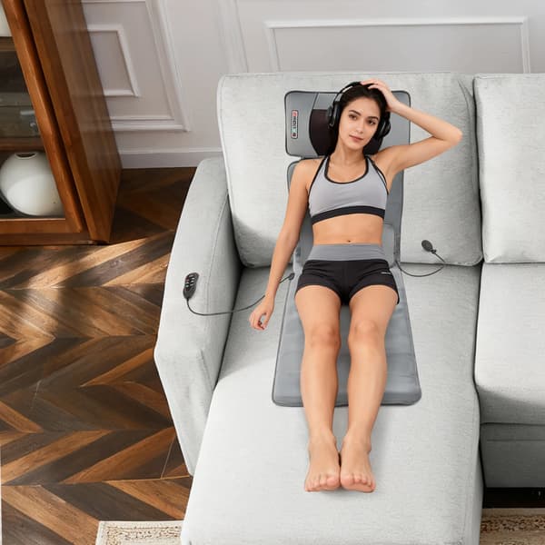 Massage Matta, 9 Lägen, Värmefunktion,Grå