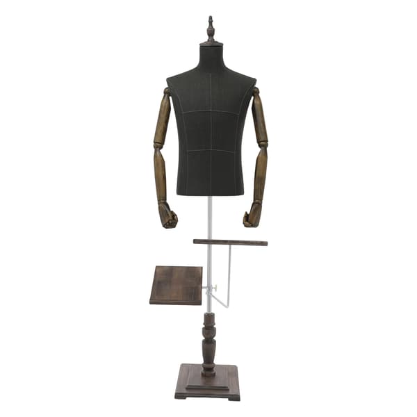 Tøjdisplaystand, Justerbar Højde, Robust Base,Brun