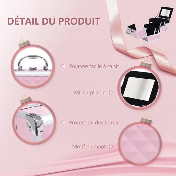 Makeup Opbevaringskasse, Låselig, Multi-Niveau Design,T1003-01-08283