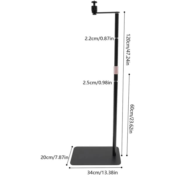 Projektorstand, Højdejusterbar, 360° Drejbar,sort