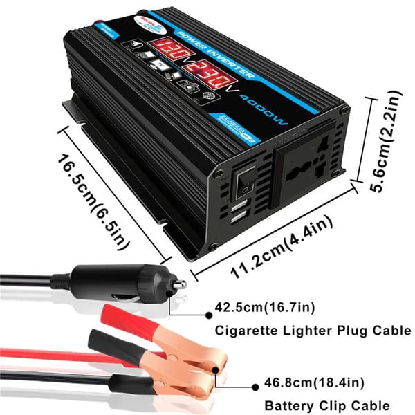 Strömväxlare, Modifierad sinusvåg, Dubbel USB-portar,4000W