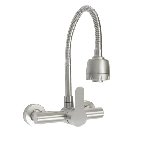 Kran, 360° Rotera, Dubbel Sprayläge,Silver