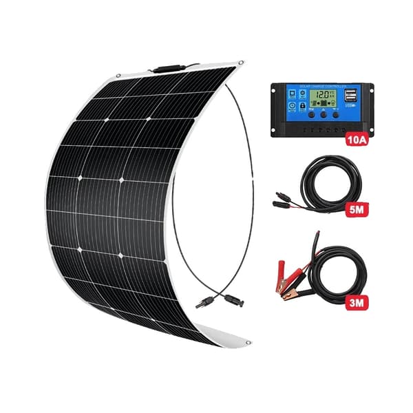Fleksibel Solpanel, Letvægtsdesign, Nem Installation,100W Kit