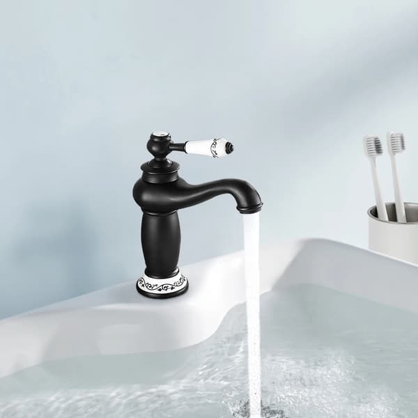 Vaskeskuffe, Antik Europæisk Stil, Høj Flow Rate,Messing, sort