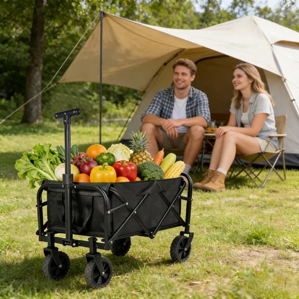 Campingvagn, 75KG kapacitet, snabb vikdesign,All-Terrain Beach Wagon