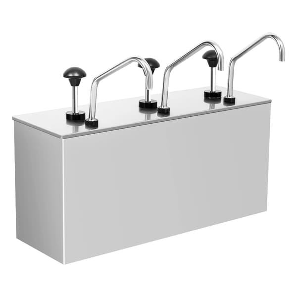 Såsdispenser, 3-huvudskapacitet, modern design,Silver