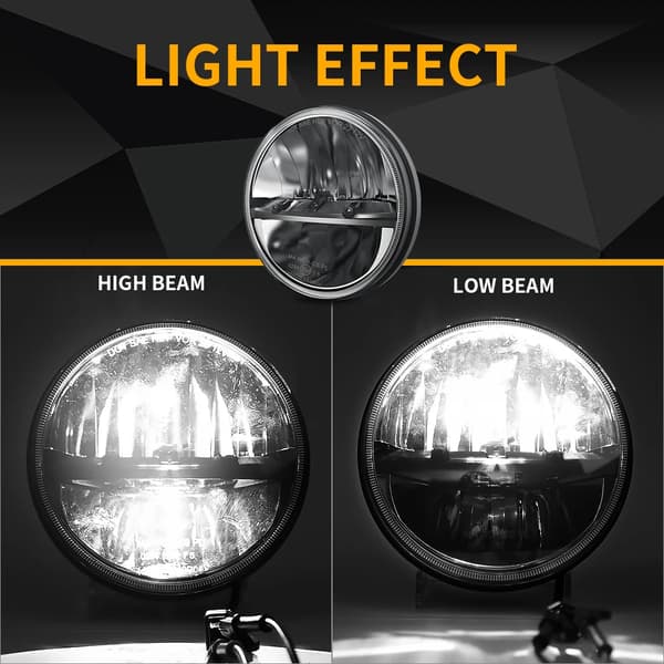 LED-strålkastare, Vattentät, Stötsäker,Vit med gul, 2PC