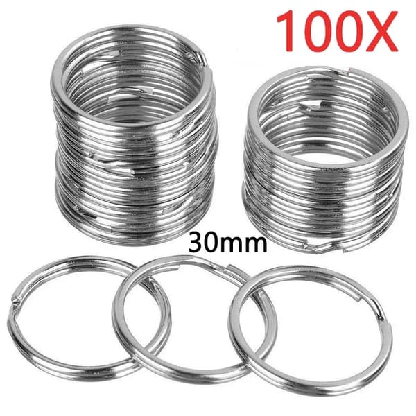 Nyckelringar, Hållbart Metall, Stilig Design,100pcs 30mm
