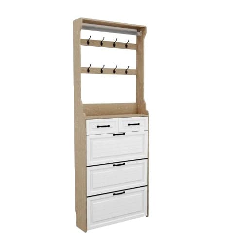 Sko cabinet, MDF-konstruktion, platsbesparande design,VIT