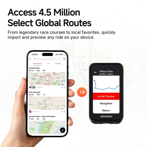 GPS Cykeldator, Anpassningsbar Navigation, Förlängd Batteritid, BiNavi Air
