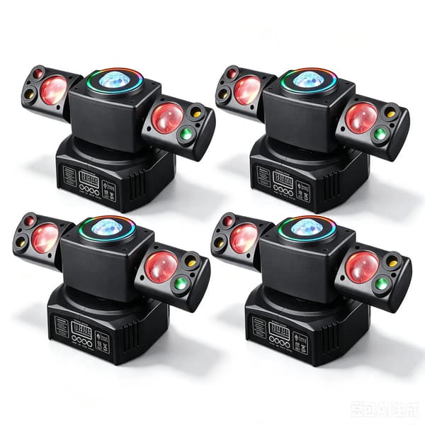 Stråle Laser Stroboskop, DMX Kontroll, RGBW Effekter,4PCS