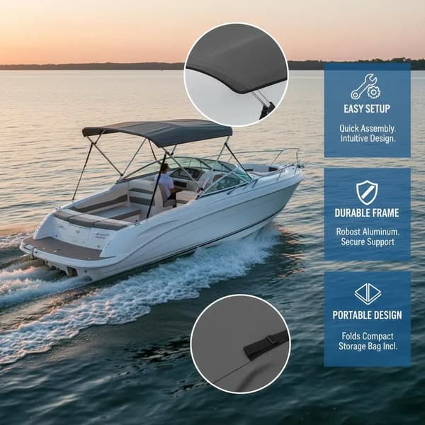 Bimini Top, Holdbart Stof, Justerbar Pasform,hær grøn