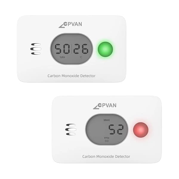 Koldioxiddetektor, 10-årsbatteri, 85dB-larm,2 PCS